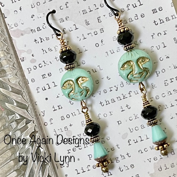 Hand Crafted Jewelry - ARTISAN Earrings - “Moon Beam” Dangles